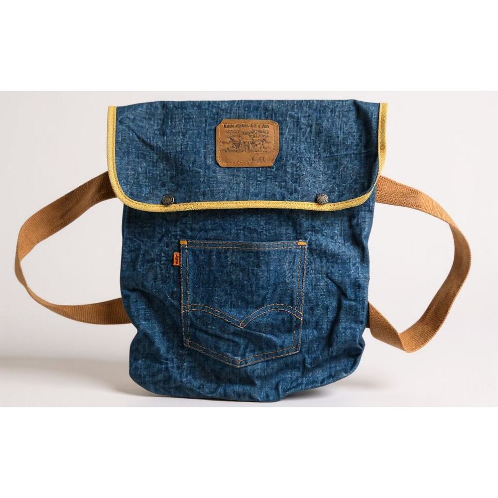 Vintage Levi's Denim Orange Tab Backpack